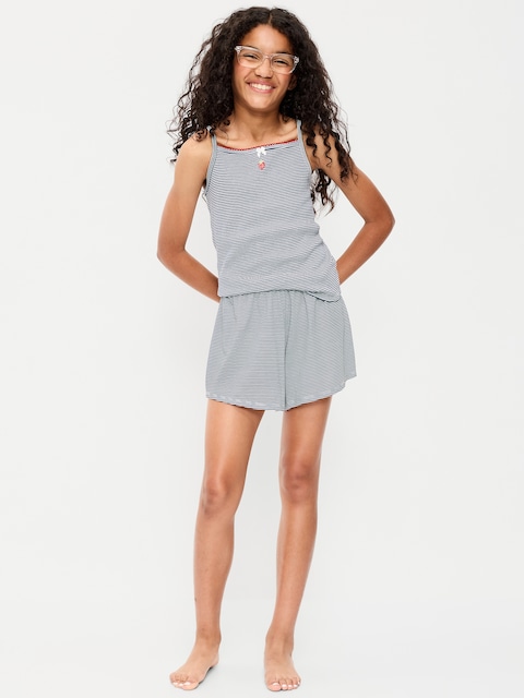 Striped Pajama Cami and Shorts Set for Girls