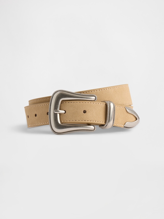 ヴィーガンレザー ウェスタンベルト-1