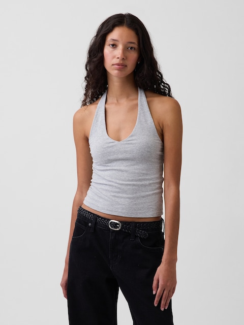 CloseKnit Halter Crop Top