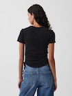 クロースニット ジャージー GAPロゴ ルーシュ サイドタイTシャツ-2