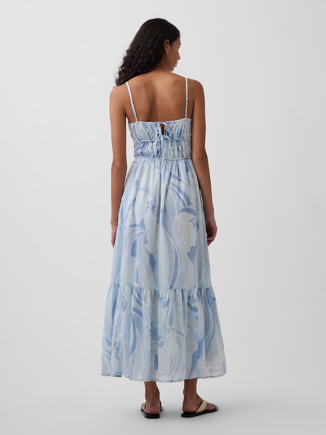 ティアード バックタイ マキシワンピース-1