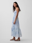 ティアード バックタイ マキシワンピース-2