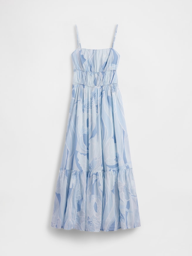 ティアード バックタイ マキシワンピース-4