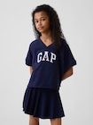ヴィンテージソフト フレンチテリー リラックスフィット GAPロゴ Vネックスウェットシャツ (キッズ)-0
