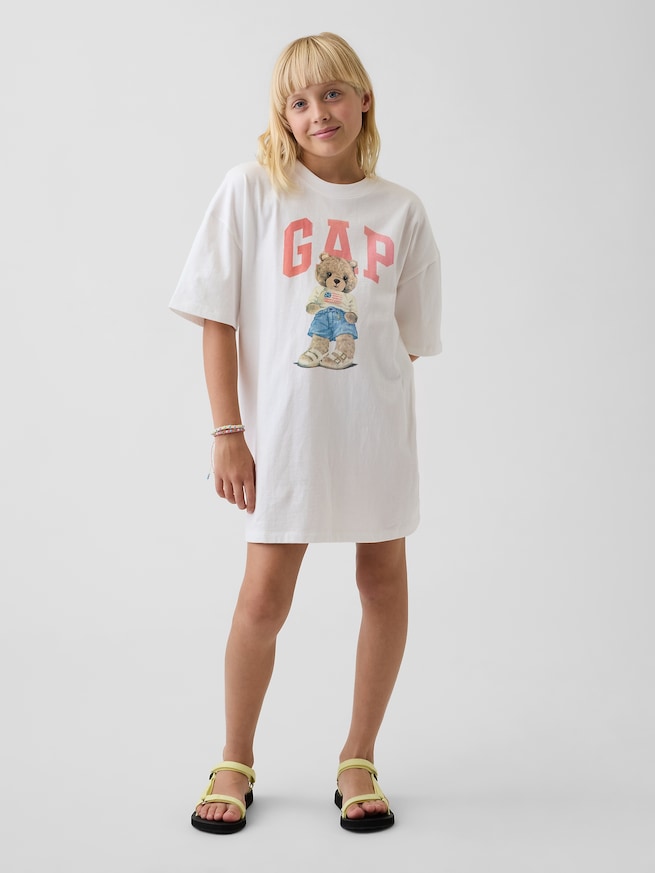 オーバーサイズ GAPロゴ  Tシャツワンピース (キッズ)-0