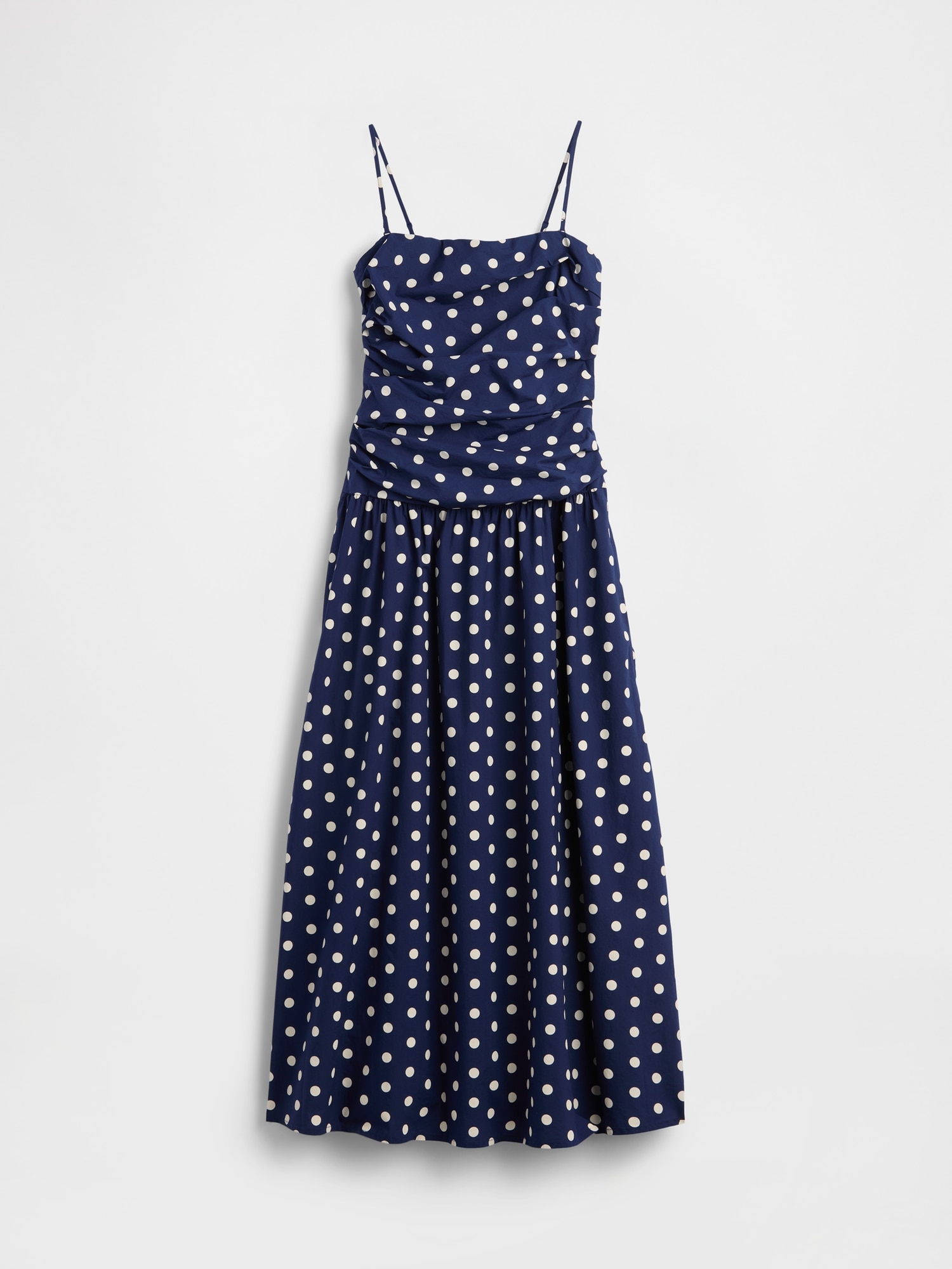 Poplin Drop-Waist Maxi Dress