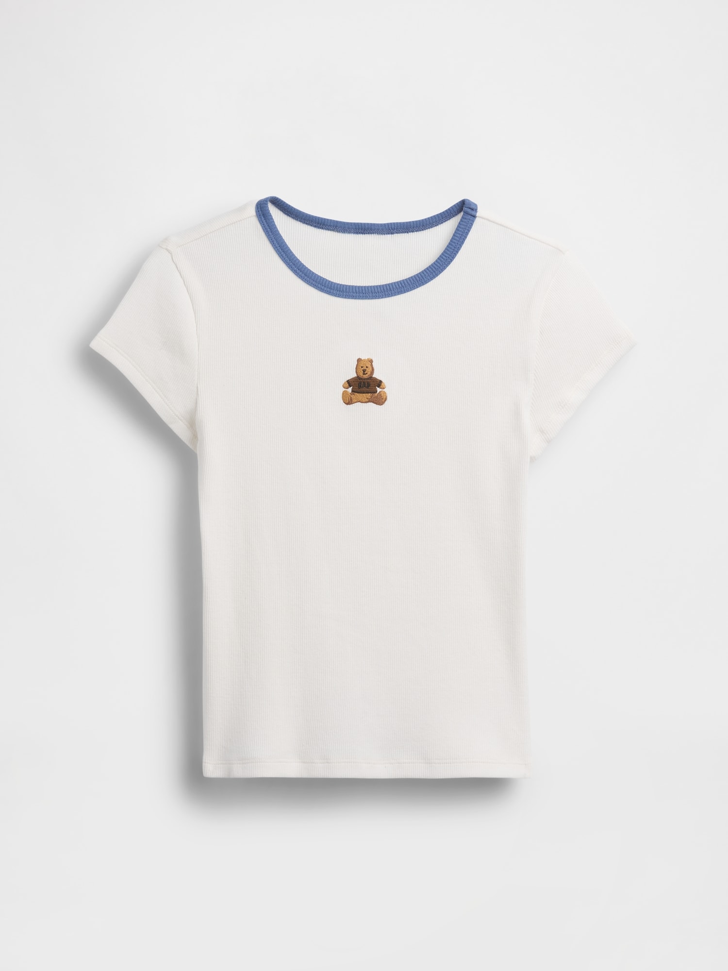 刺しゅう リブTシャツ (キッズ)-1