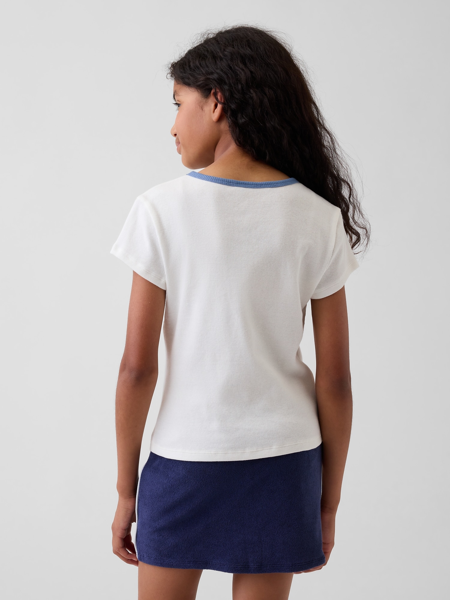 刺しゅう リブTシャツ (キッズ)-2