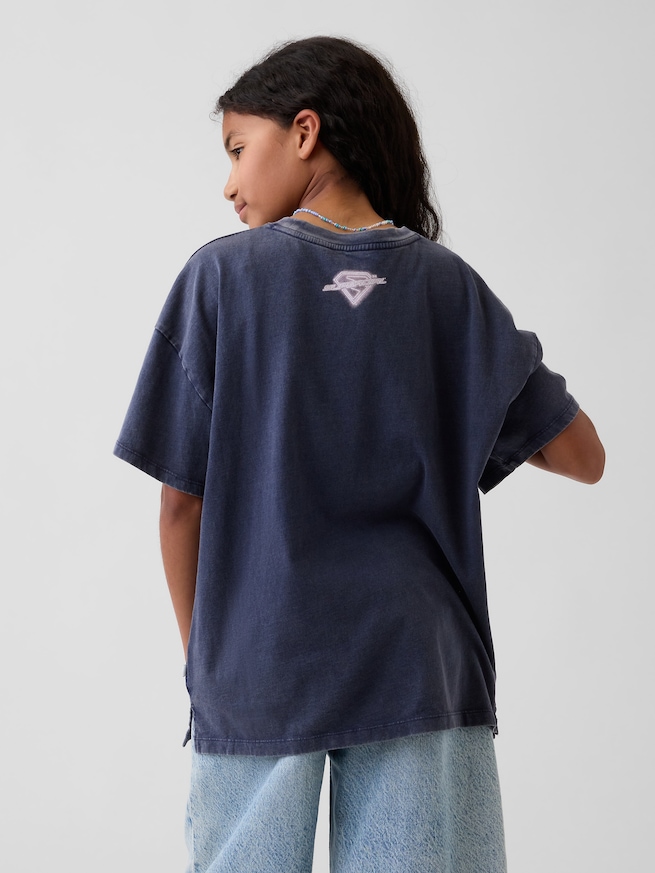 スーパーマン オーバーサイズチュニックTシャツ (キッズ)-2