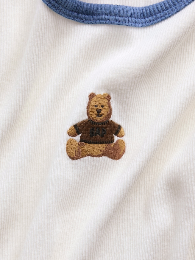 刺しゅう リブTシャツ (キッズ)-3