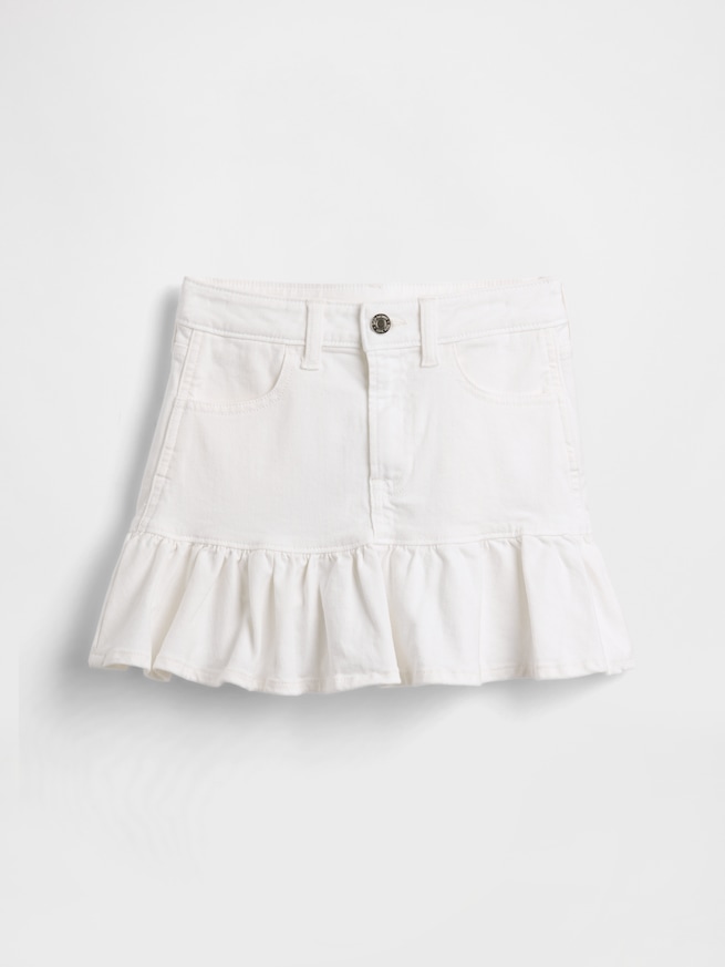 デニム ラッフルフリル ミニスカート (キッズ)-1