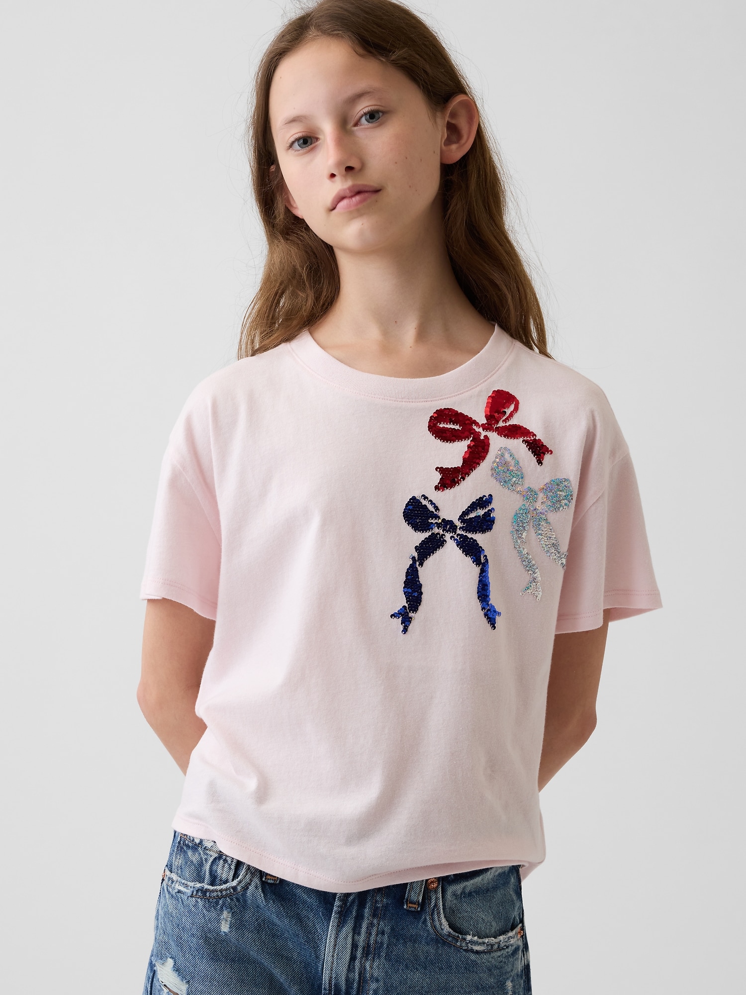 オーバーサイズ グラフィックTシャツ (キッズ)-0