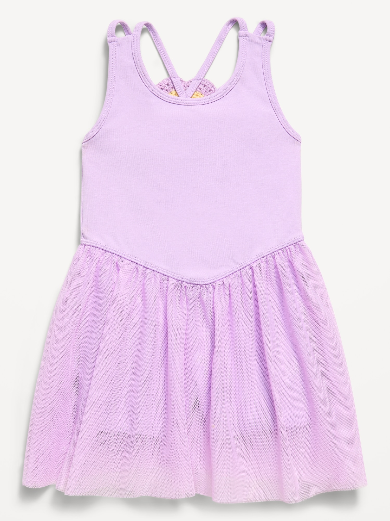ROBE-TUTU SANS MANCHES À CŒUR SUR LE DOS POUR TOUTE-PETITE