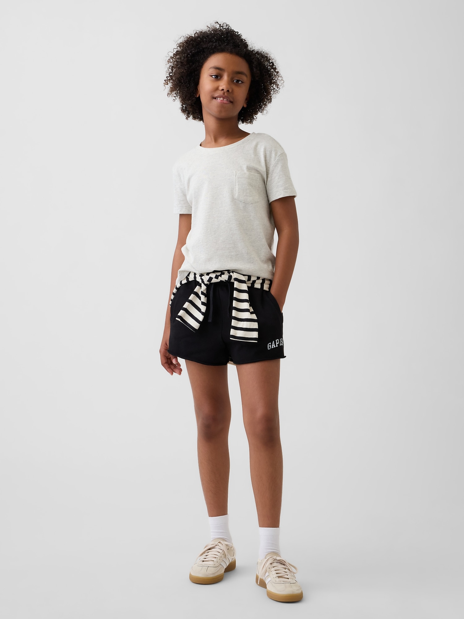 GAPロゴ グラフィック プルオン フレンチテリー ショートパンツ (キッズ)-0