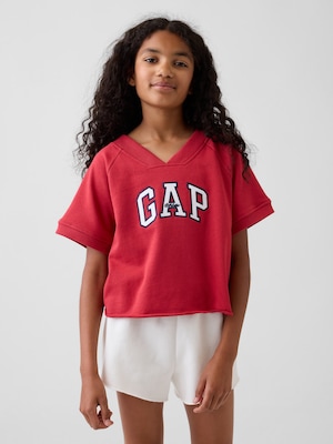 ヴィンテージソフト フレンチテリー リラックスフィット GAPロゴ Vネックスウェットシャツ (キッズ)