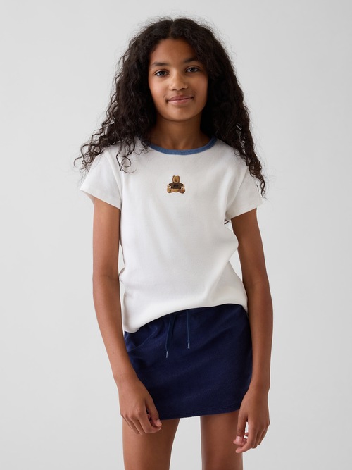 刺しゅう リブTシャツ (キッズ)