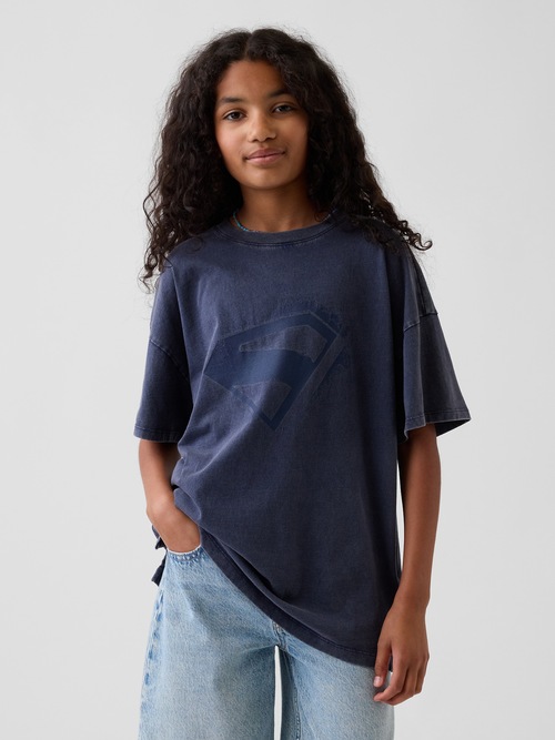 スーパーマン オーバーサイズチュニックTシャツ (キッズ)