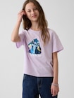 GapKids &times; ディズニー オーバーサイズ フリッピースパンコール グラフィックTシャツ-0