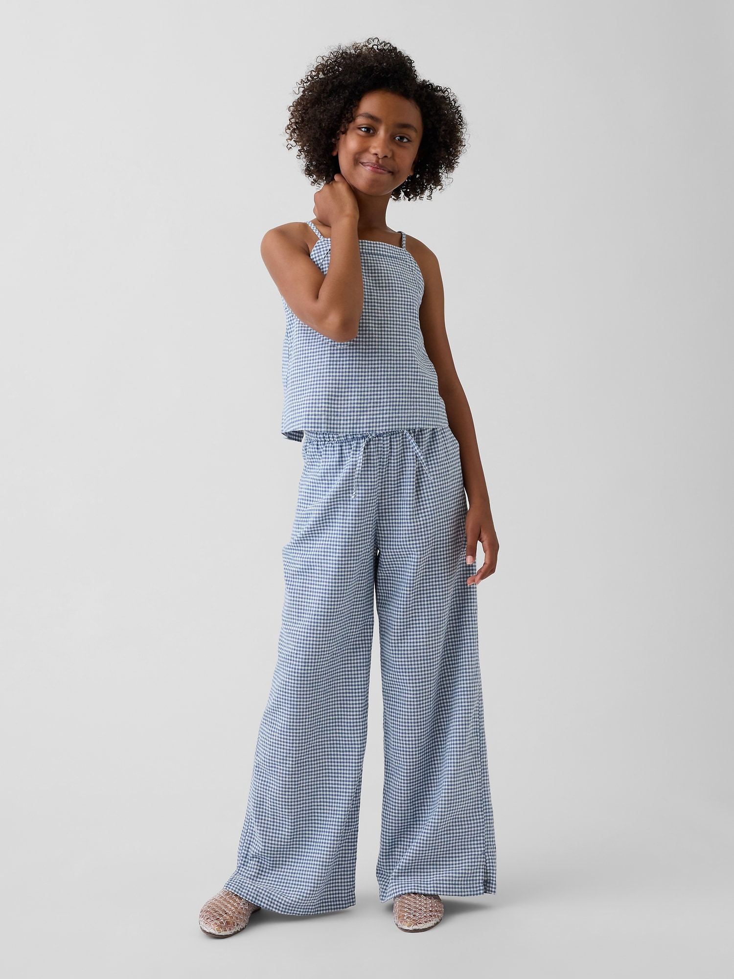 Kids Linen-Cotton Easy Wide-Leg Pants