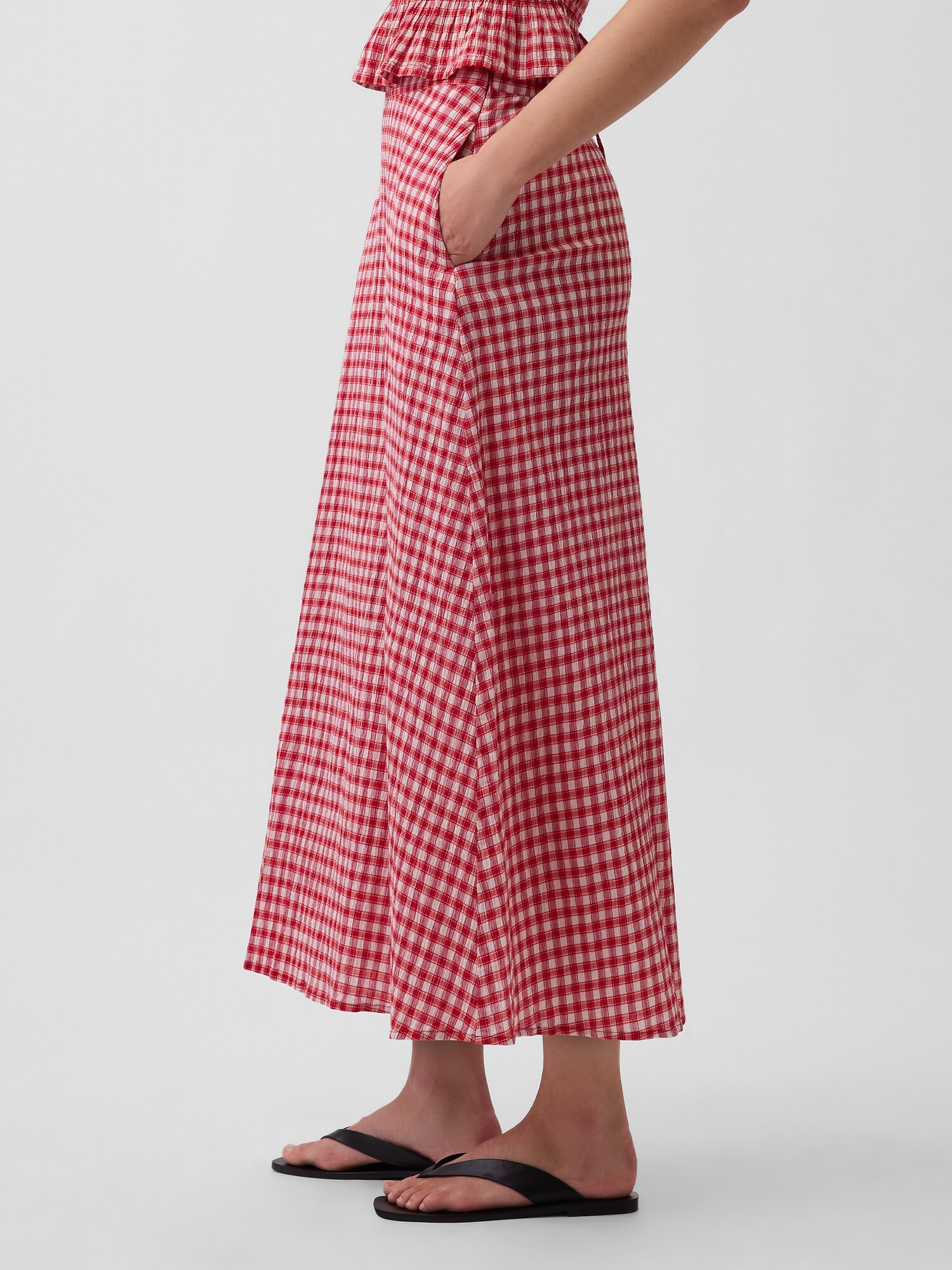 Gingham Maxi Skirt
