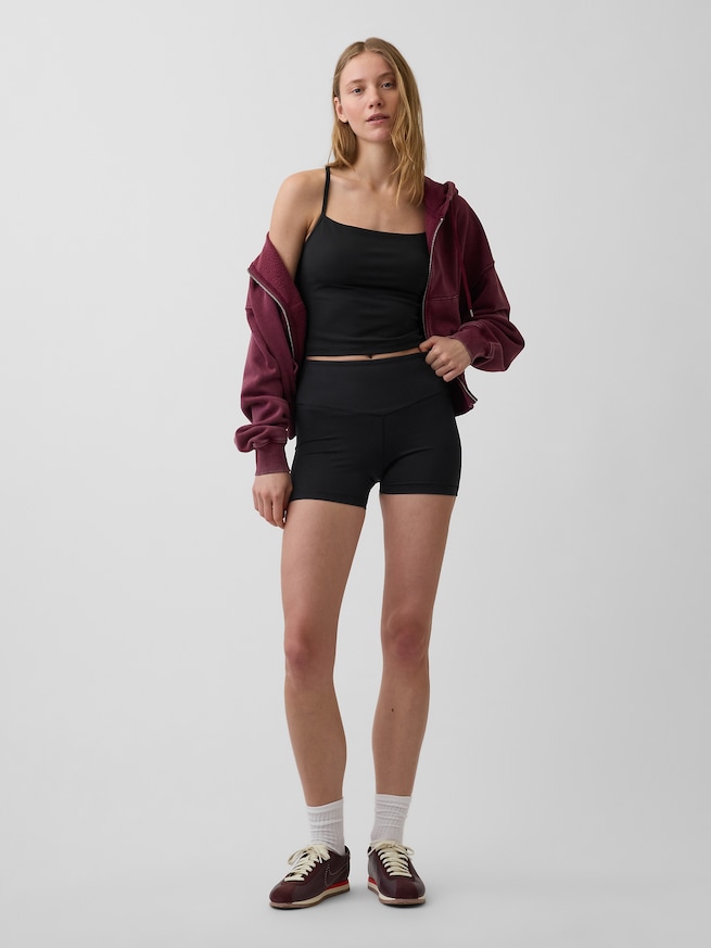 GapFit スムース レーサーバック クロップド タンクトップ-1
