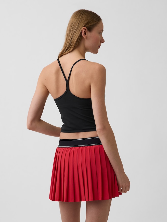 GapFit スムース レーサーバック クロップド タンクトップ-2