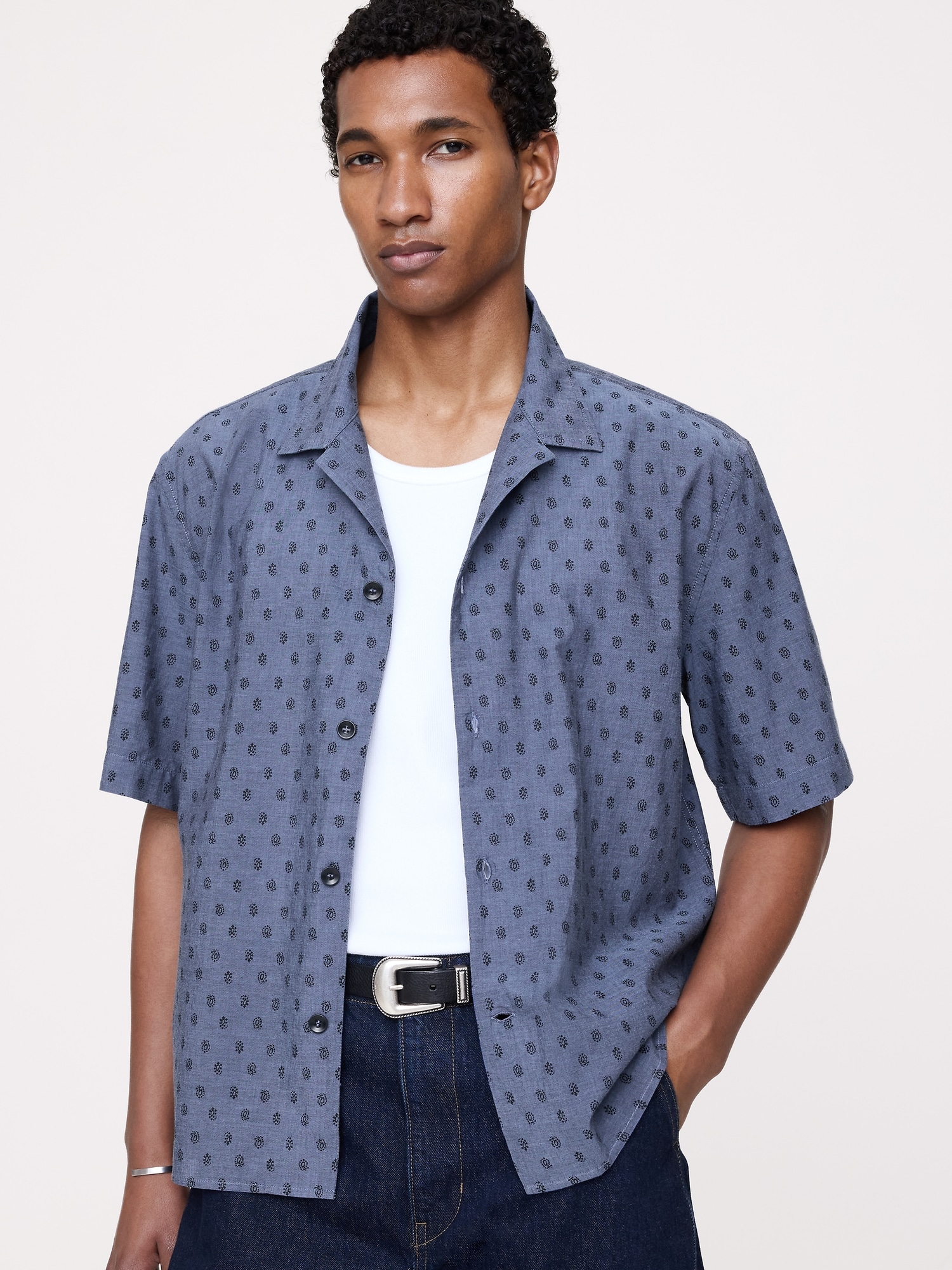 Relaxed-Fit Summerweight Cotton Resort Shirt