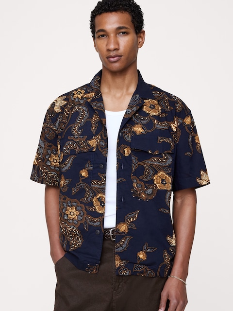 CHEMISE DÉCONTRACTÉE EN POPELINE DE COTON RETOUR AUX ARCHIVES