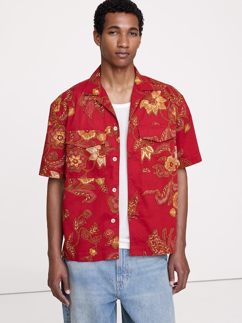 CHEMISE DÉCONTRACTÉE EN POPELINE DE COTON RETOUR AUX ARCHIVES