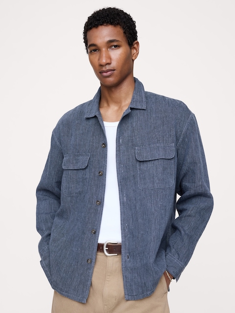 CHEMISE DE VACANCES DÉCONTRACTÉE EN LIN