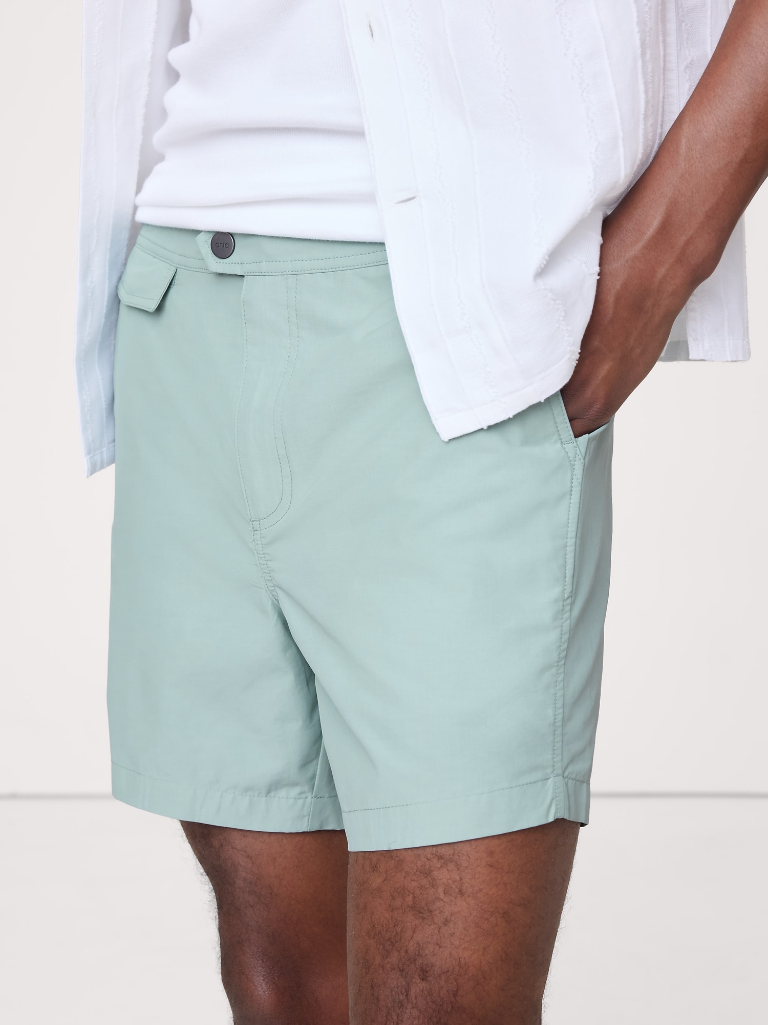 Banana Republic 6" Calder Side-Elastic Swim Trunk by Onia GLOBAL SHIPPING