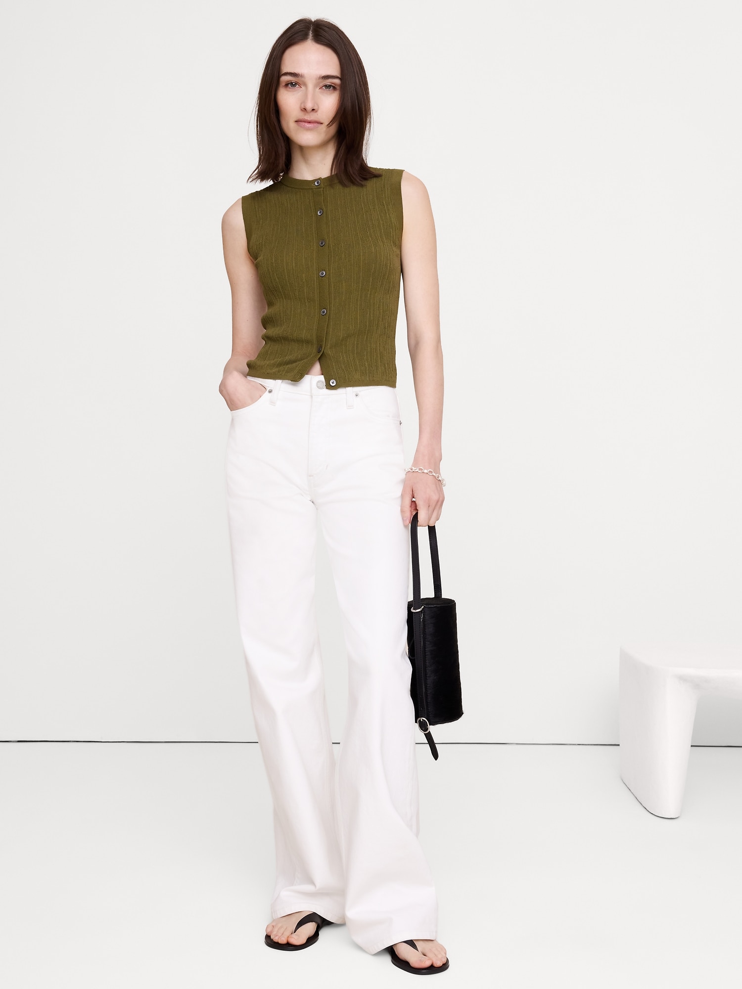 VESTE EN TRICOT FROISSÉ