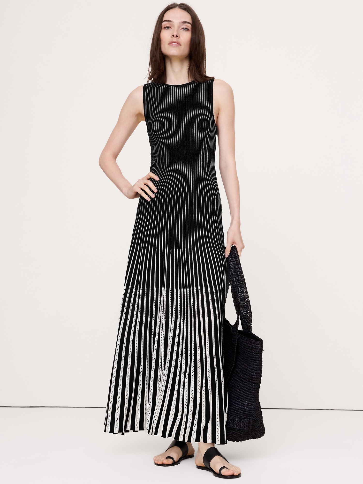 Eyelet Sweater Maxi Dress