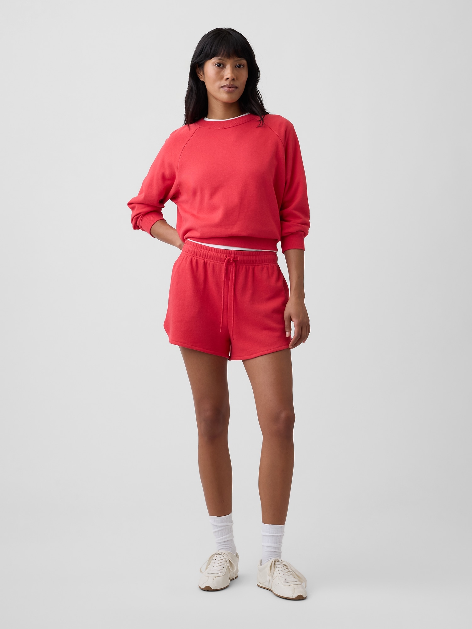 Relaxed French Terry Dolphin Shorts