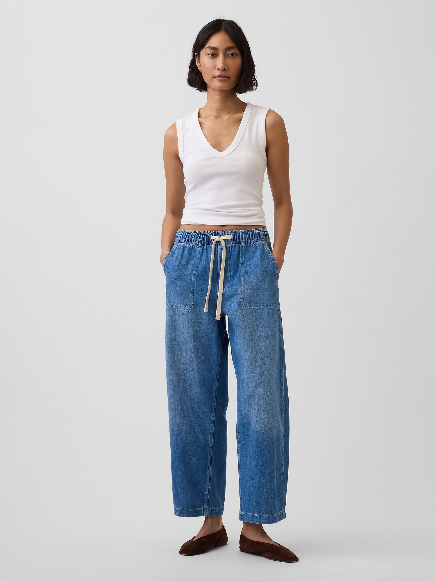 High Rise Easy Barrel Jeans