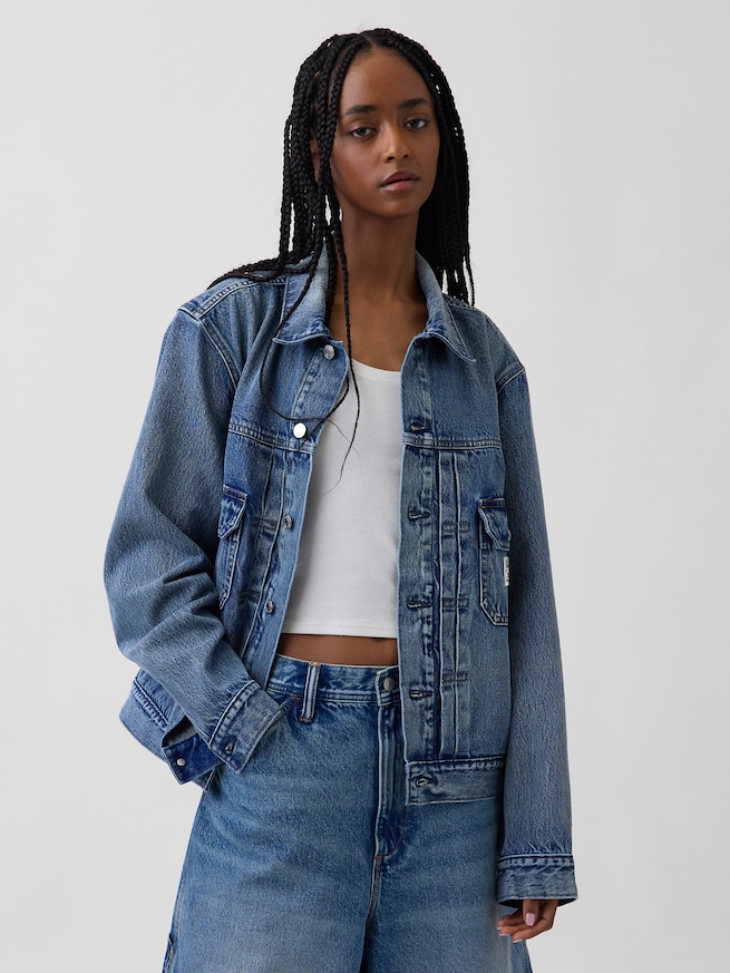 キース・ヘリング アイコンデニムジャケット-3