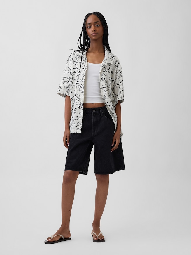 キース・ヘリング テクスチャーシャツ-5