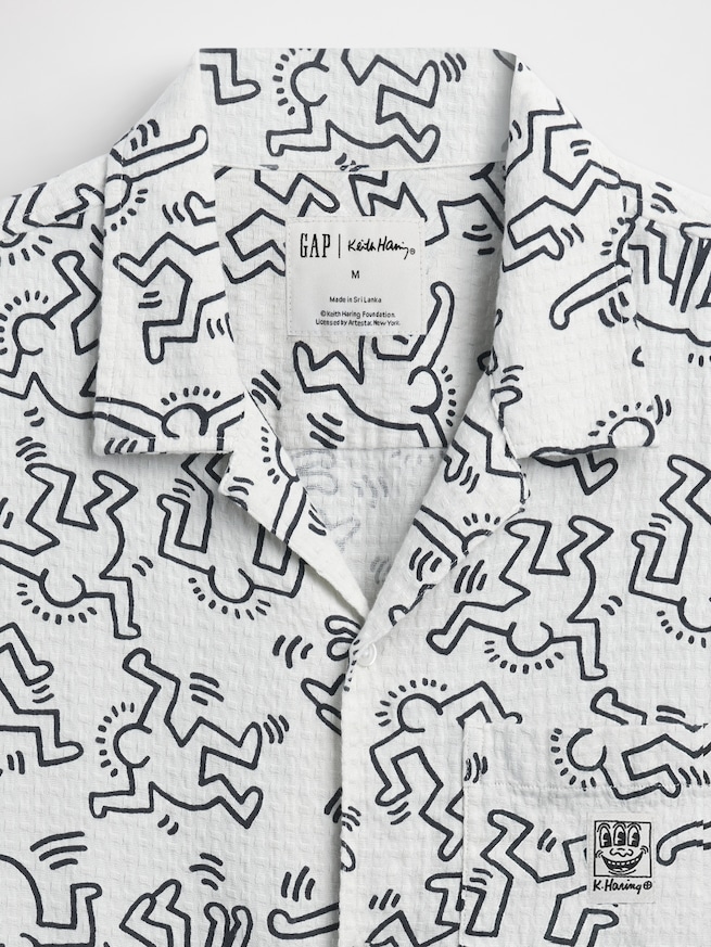 キース・ヘリング テクスチャーシャツ-6
