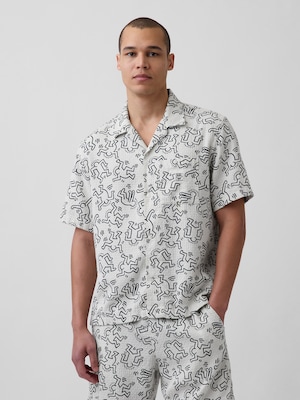 キース・ヘリング テクスチャーシャツ