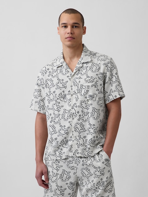 Keith Haring Textured Shirt