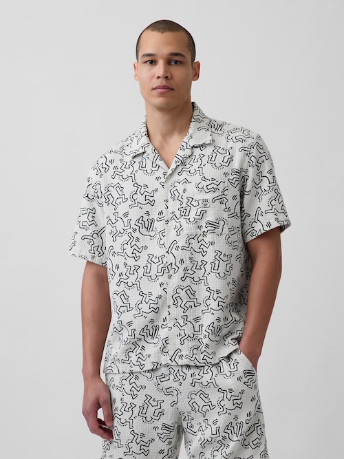 キース・ヘリング テクスチャーシャツ