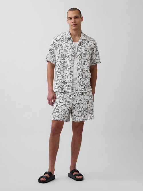 キース・ヘリング テクスチャー イージーウエストショートパンツ