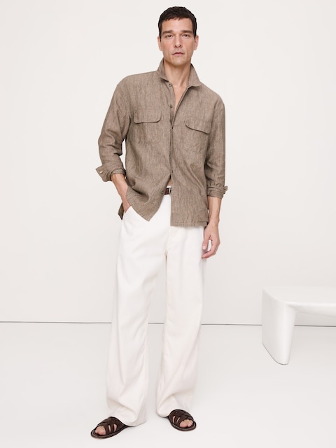 CHEMISE DE VACANCES DÉCONTRACTÉE EN LIN