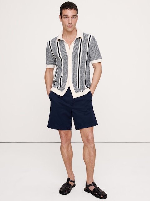 POLO EN TISSU BOUCLÉ À RAYURES