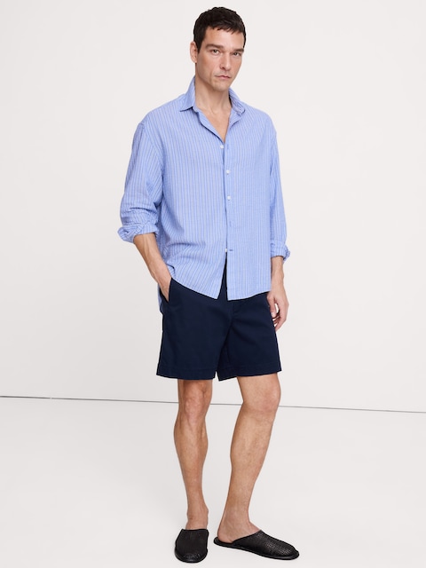 CHEMISE DÉCONTRACTÉE EN TISSU À RAYURES