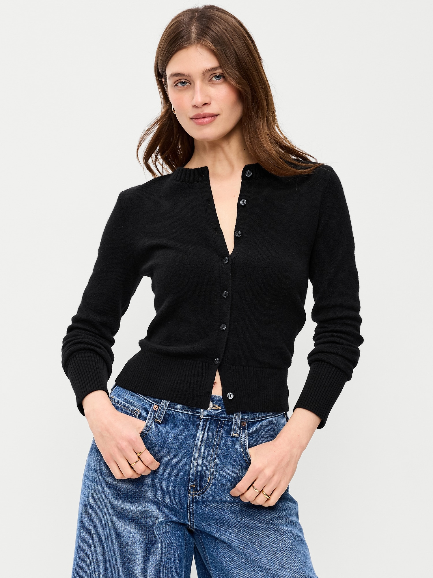 SoSoft Lite Cropped Crew-Neck Cardigan