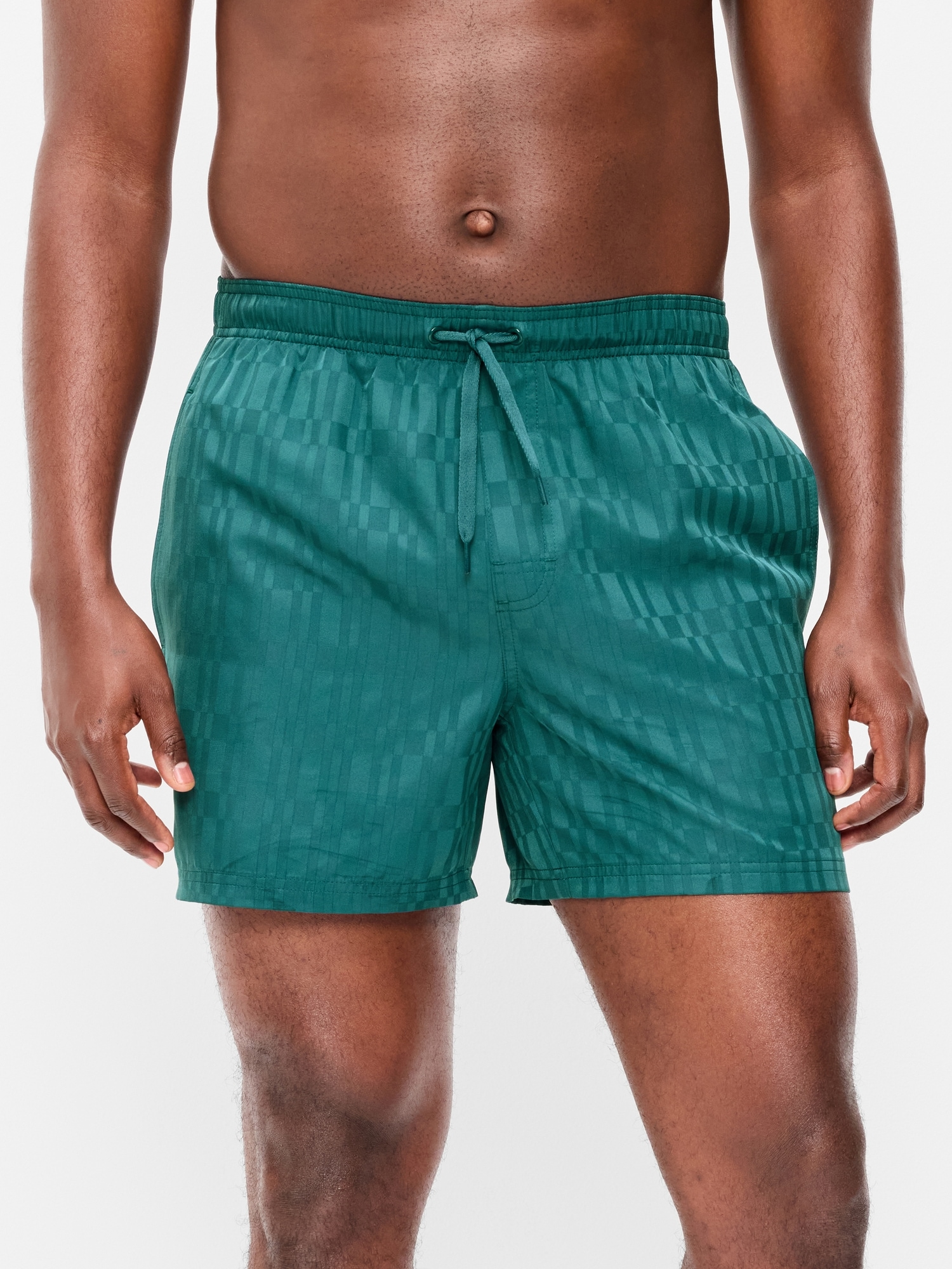 Textured Swim Trunks - 5-inch inseam