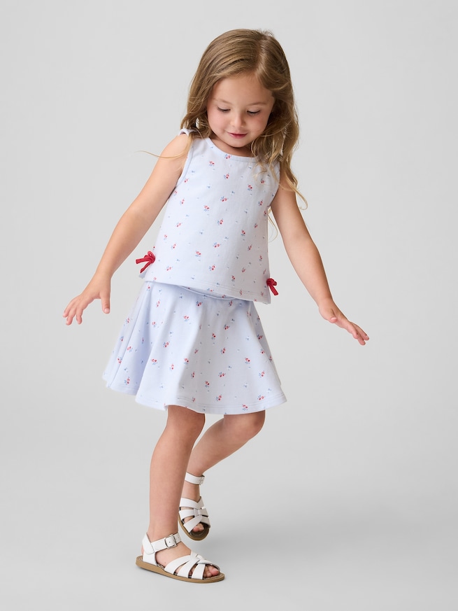 ヴィンテージソフト リボン ミニスカート・スコートコーデセット (幼児・ベビー)-0