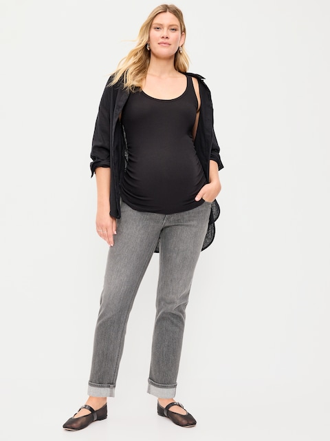 Maternity Full-Panel Wow Boyfriend Jeans
