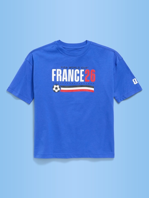 T-SHIRT SURDIMENSIONNÉ À IMPRIMÉ COUPE DU MONDE DE LA FIFA 26™, FRANCE POUR GARÇON